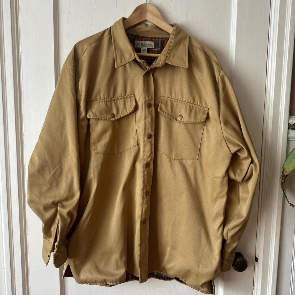 1980s Haband workwear flannel lined Large